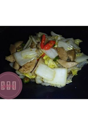 Foto resep Tumis sawi putih mix baso super praktis