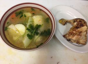 Una foto de Sopa de gallina