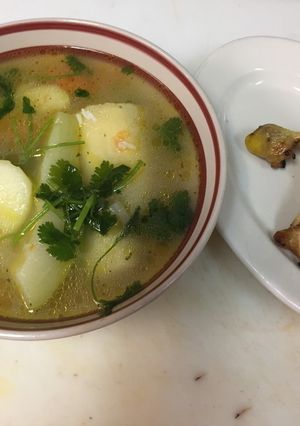 Una foto de Sopa de gallina