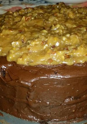 A picture of Very moist chocolate cake.