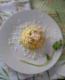 Huevos a la mantequilla con queso