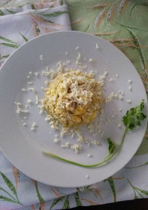 Una foto de Huevos a la mantequilla con queso