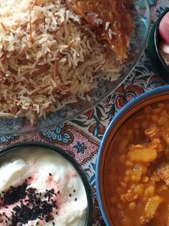 عکسی از دستور پلو خورشت قیمه