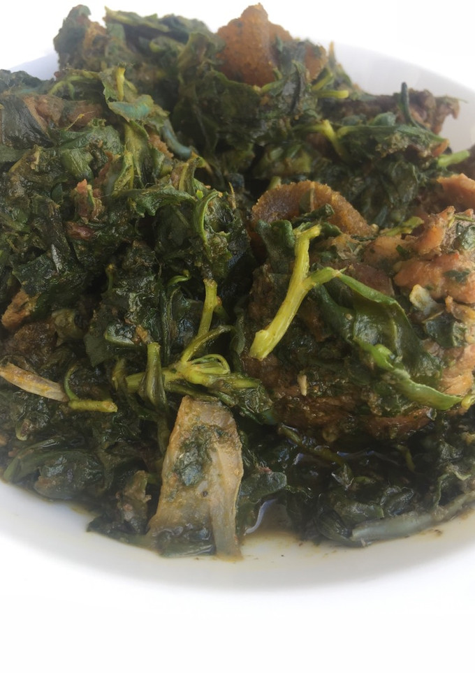 A picture of Afang Soup.