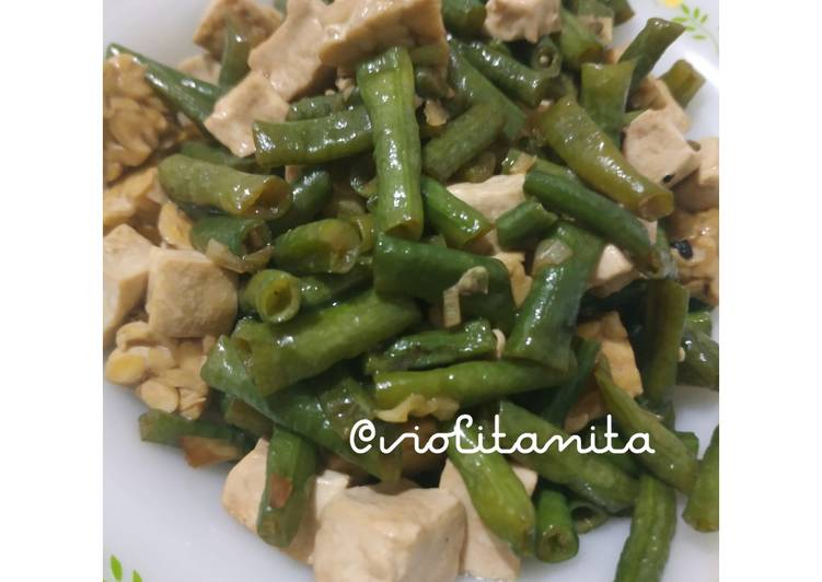 Proses mengolah Tumis Buncis Tahu Tempe, Bikin Ngiler