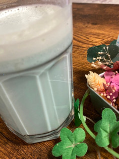 A picture of Sky Blue Banana Milk.