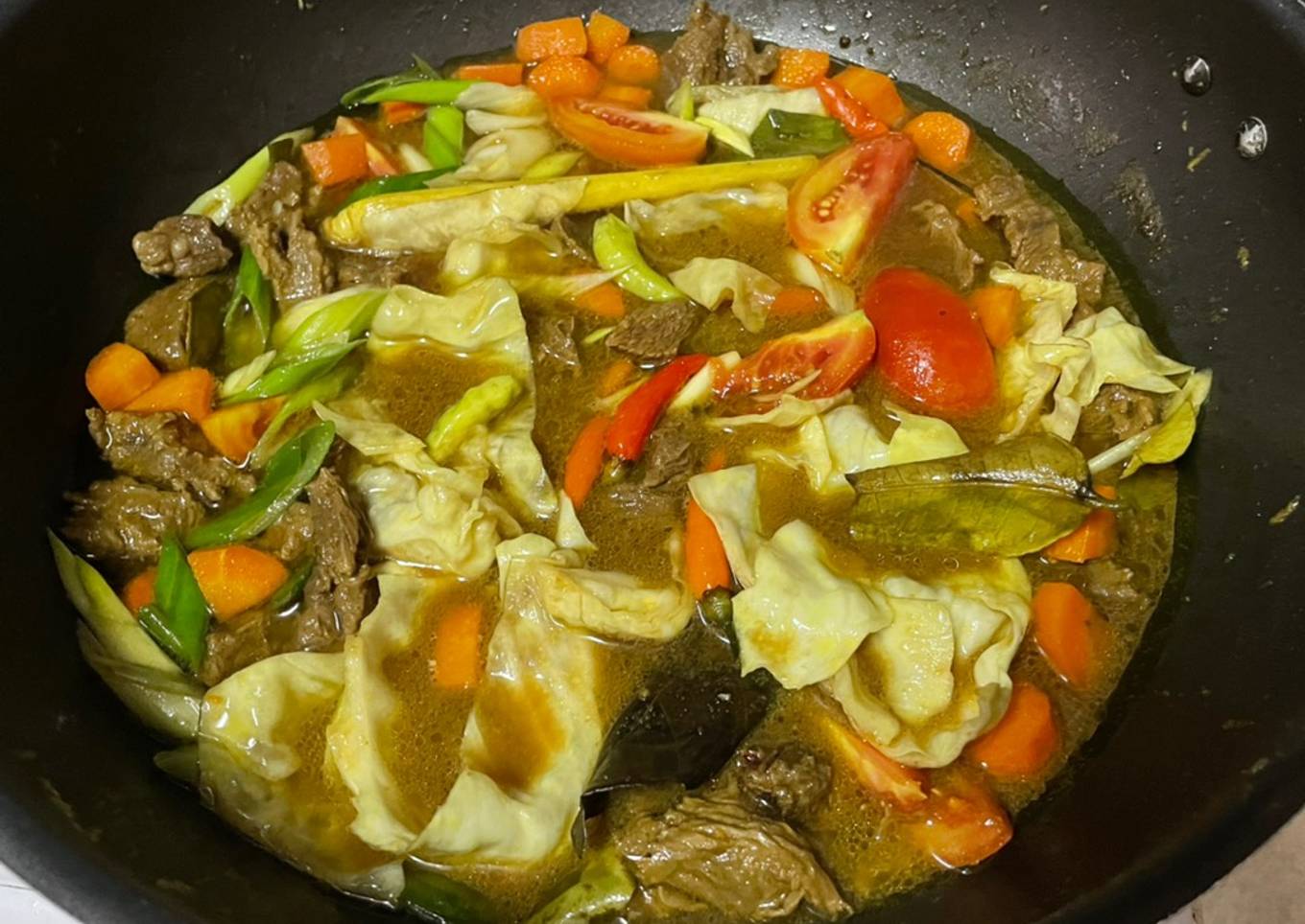 Tongseng Daging Sapi tanpa Santan