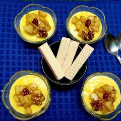 A picture of No-Bake Apple Custard Pudding.