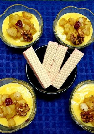 A picture of No-Bake Apple Custard Pudding.