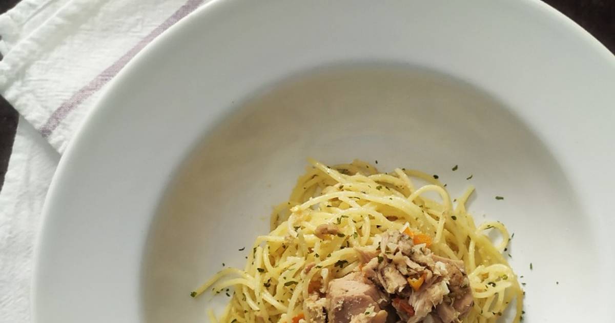 Resep Aglio e Olio Tuna Spaghetti oleh ricke Cookpad