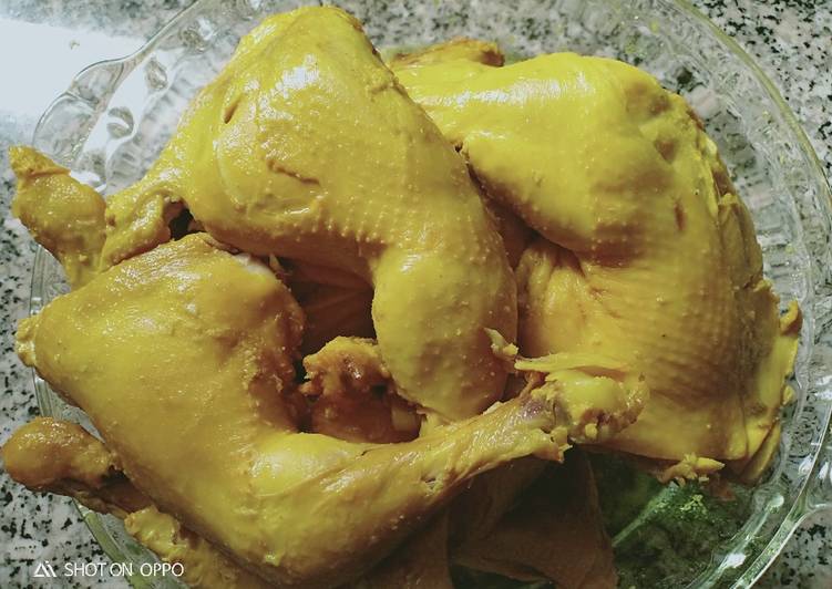 Resep Ayam Ungkep Bumbu Kuning, Enak Banget