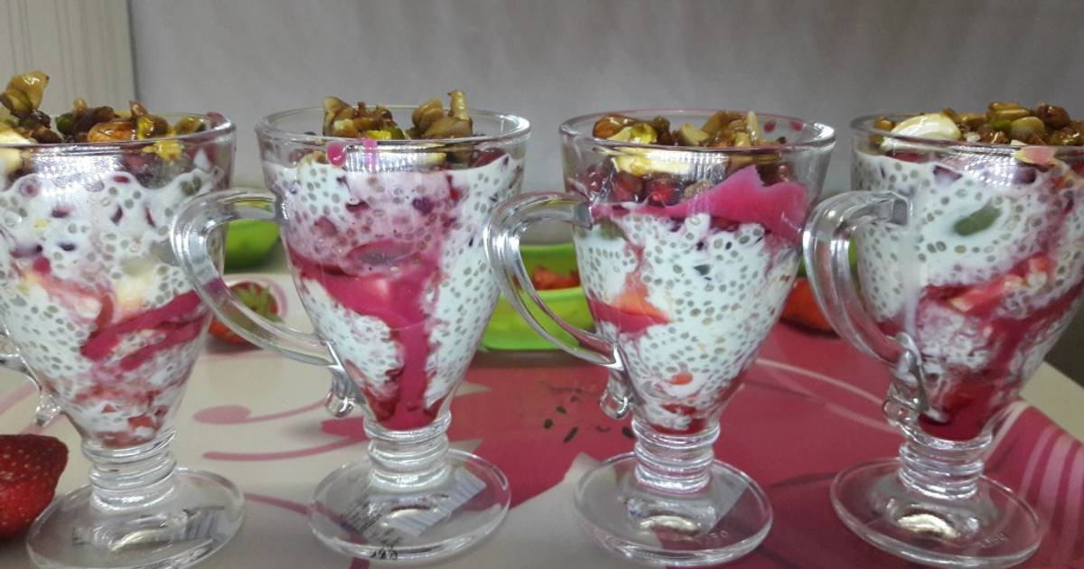 Fruit and nut chia salad Recipe by Versha Maheswari Cookpad