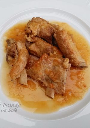 Una foto de Costillas al brandy