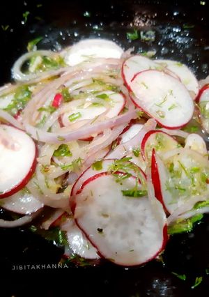 A picture of Quick & Easy, Nutritious & Healthy Radish Salad.