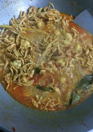 Foto resep Ayam suir kuah santen pedass