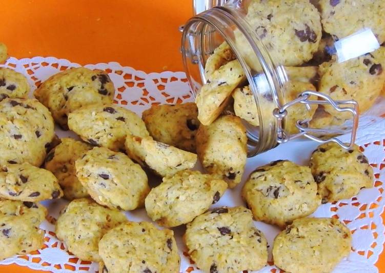 Orange Hazelnut Cookies with Chocolate Chips