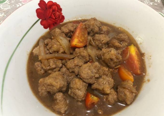 Resep Bistik Bola-bola Daging Sapi, Lezat