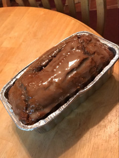 A picture of Pumpkin Bread with Maple Icing Glaze.
