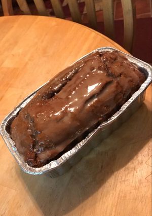 A picture of Pumpkin Bread with Maple Icing Glaze.