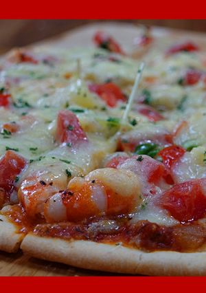 手作夏威夷鮮蝦比薩 的食譜成品照片