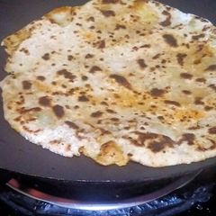 Aloo paratha A picture of Aloo paratha.