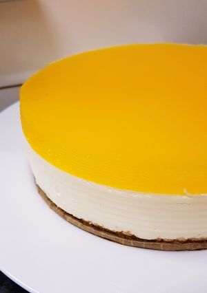 Hình của món Cheesecake xoài không cần lò nướng.