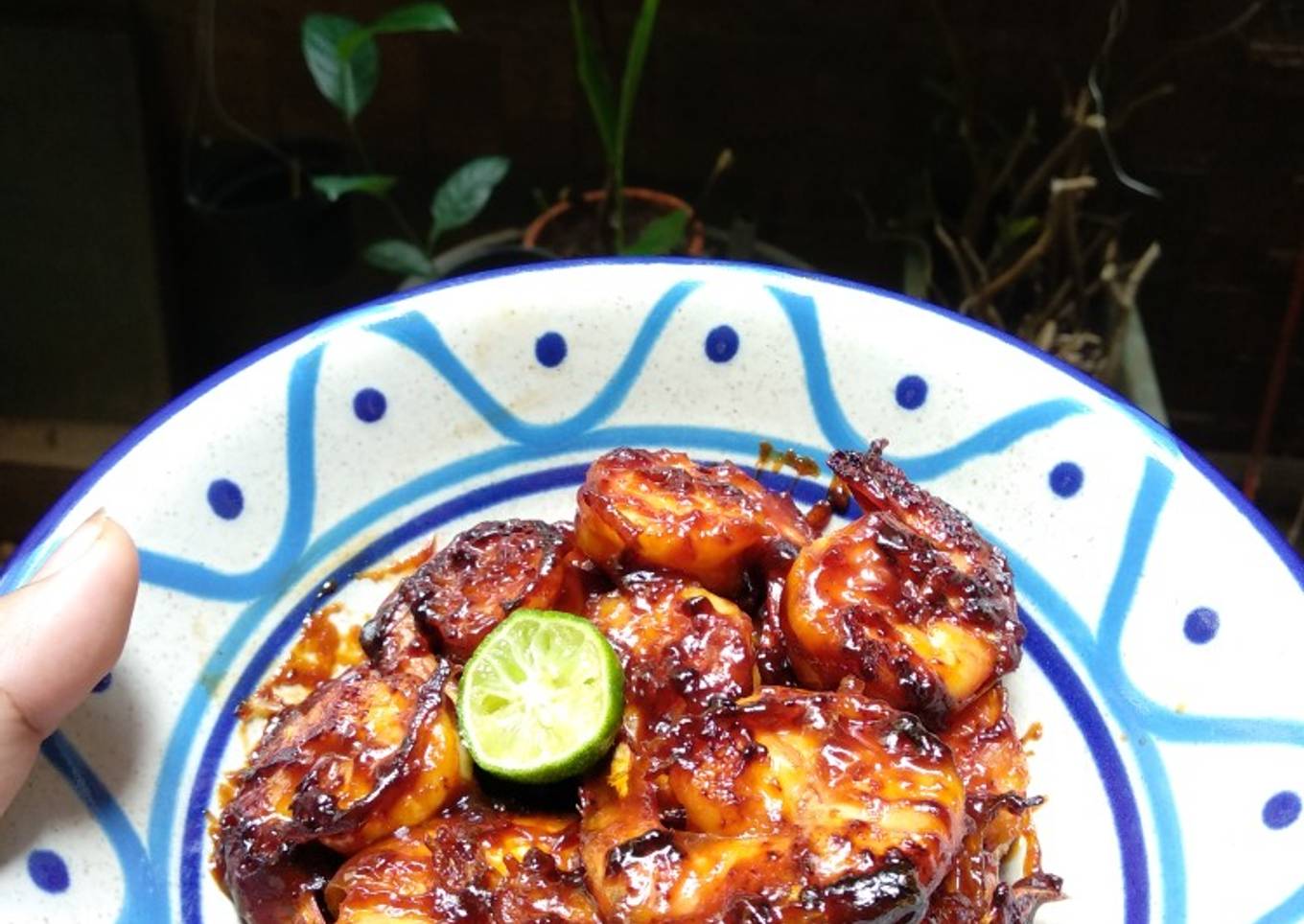 Udang madu panggang teflon