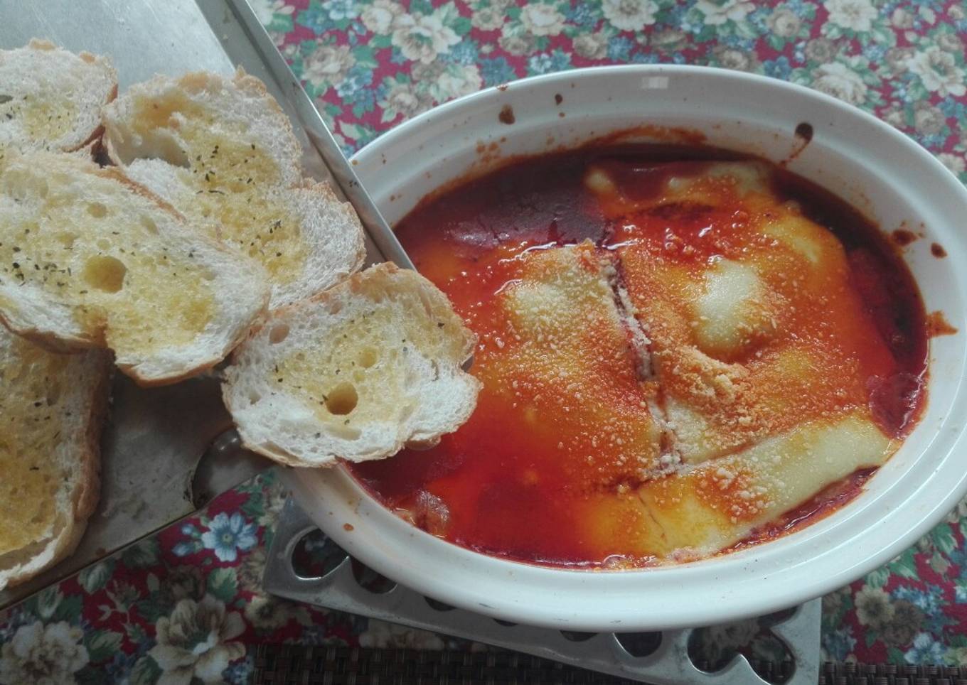 Falsa lasaña, verduras con chilorio