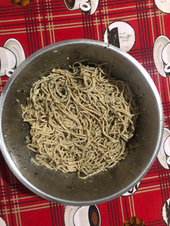 Foto de Macarrão ao molho pesto