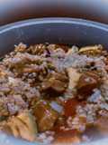 Ensalada de salmón marinado con cebada perlada