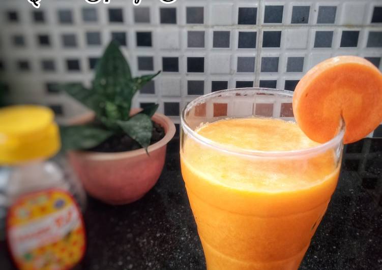 Cara ramu Carrots Honey Smoothie  yang Enak Banget