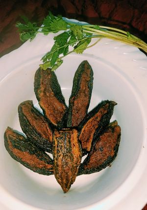 A picture of Stuffed Karela Masala.