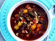 A picture of tomato barley soup