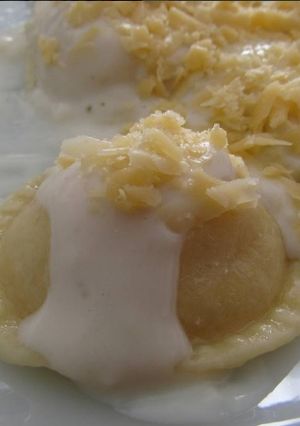 Una foto de Sorrentinos de ricota y paleta