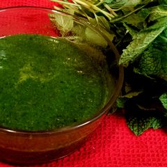 A picture of Green chutney for Chaat.