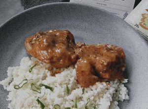 Foto resep Garlic Butter Rice with Creamy Cajun Chicken