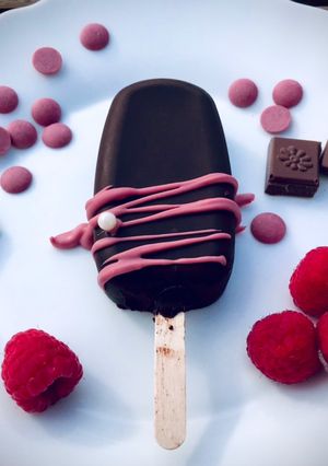 Pálcikás málnakrém recept fotója
