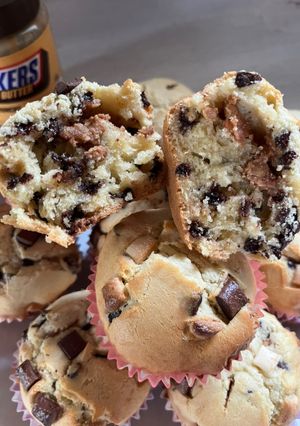 Une photo de Muffins au cœur de beurre de cacahuète