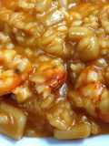 Arroz caldoso con gambones y calamares congelados Barato y Delicioso