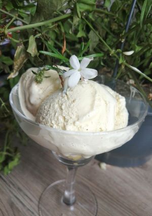 Une photo de Glace vanille à la sorbetière