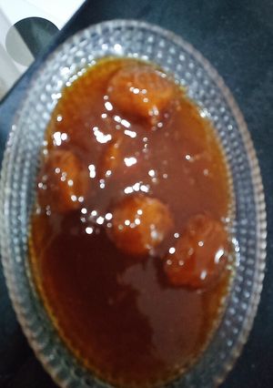 A picture of Aloo bukhara chutney.