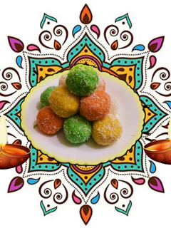 A picture of Coconut ladoo recipe | Nariyal ladoo .