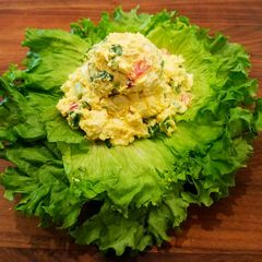 A picture of Mike's Southwestern Egg Salad On Jalapeño Bagels.