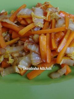 Foto resep Tumis Sawi Putih dan Wortel