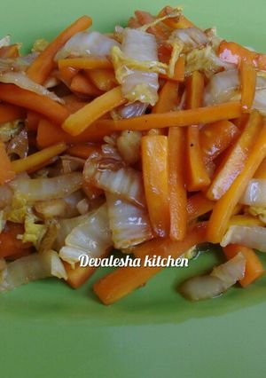 Foto resep Tumis Sawi Putih dan Wortel