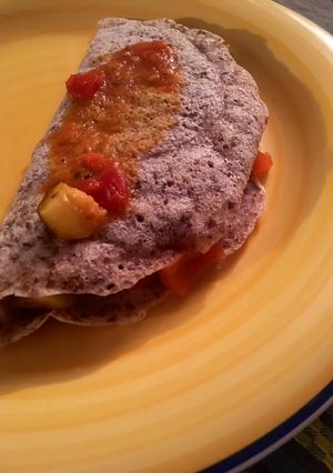 Una foto de Panqueque sin gluten. Relleno vegetariano