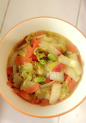Foto resep Tumis Sawi Putih dan Pete
