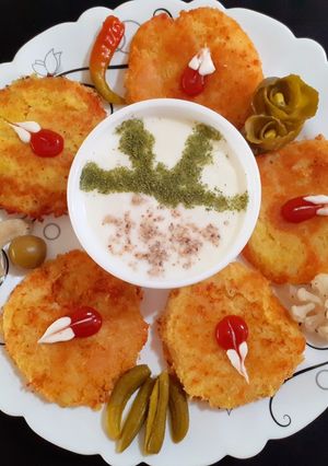عکسی از دستور کوکو سیب زمینی بدون تخم مرغ