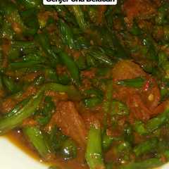 A picture of Cha Genjer Belacan.