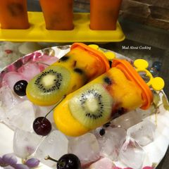 A picture of Mango Kiwi Popsicles – No Sugar Summer Treat.